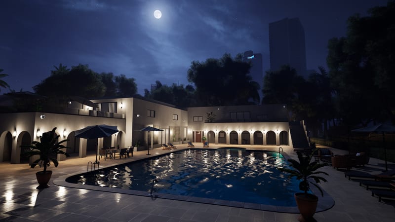 HELIX Pacifica — Streets by night light 9